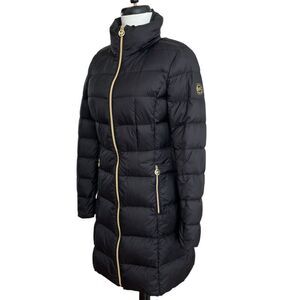 Michael Kors Packable Down Fill Long Coat Puffer Jacket Womens XS Quilted Travel